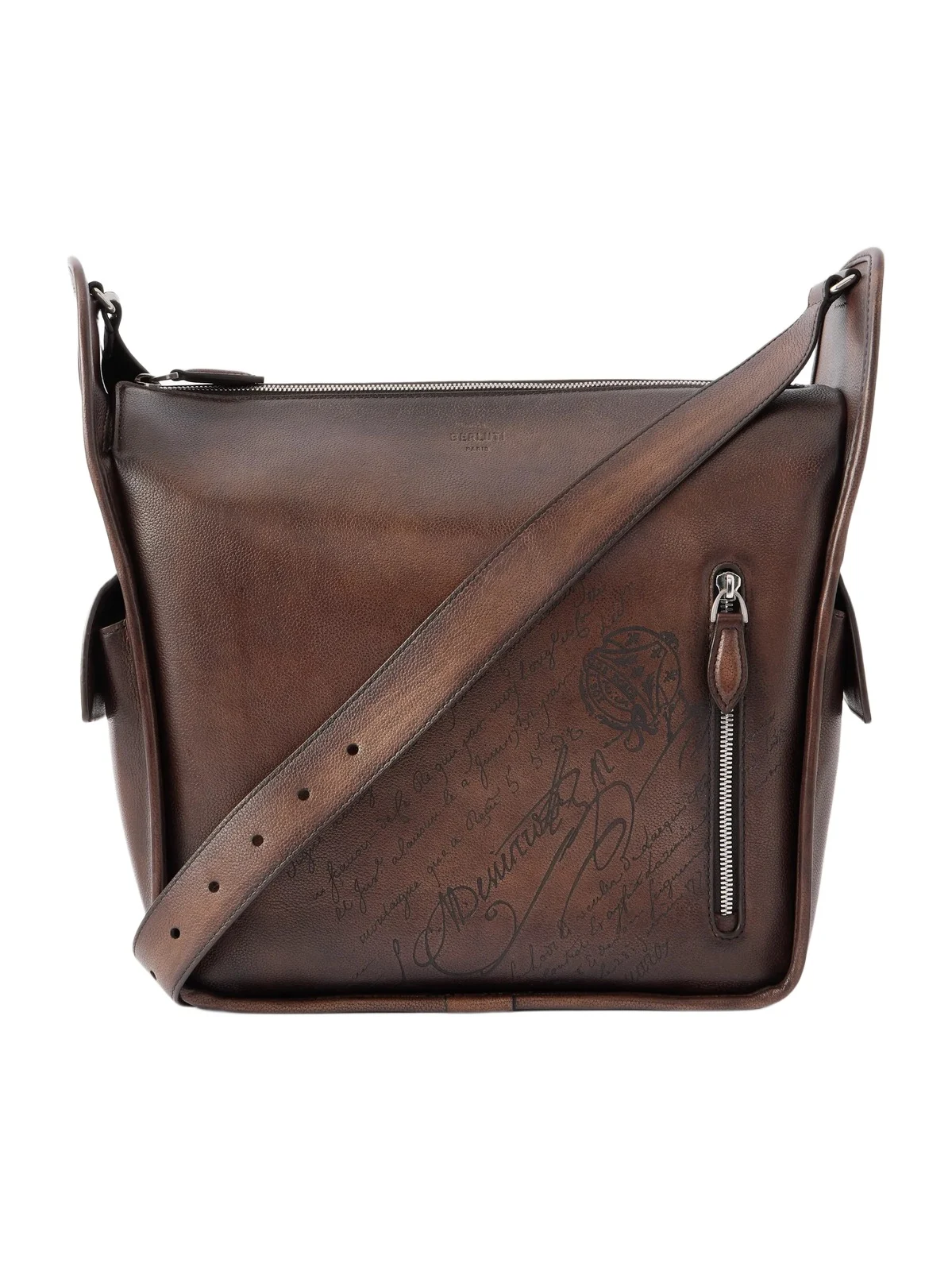 Périple Scritto Full-Grain Venezia Leather Messenger Bag - Men Périple Scritto Full-Grain Venezia Leather Messenger Bag - Men