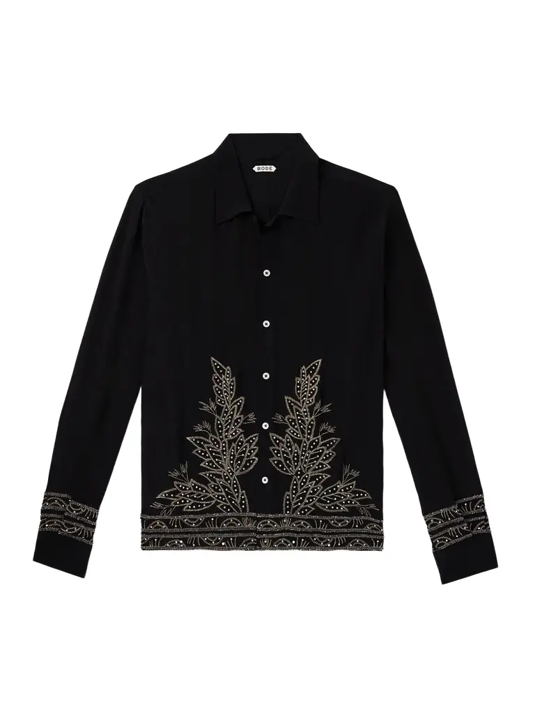 BODE Embellished Silk Shirten | Image 1 BODE Embellished Silk Shirten | Image 1