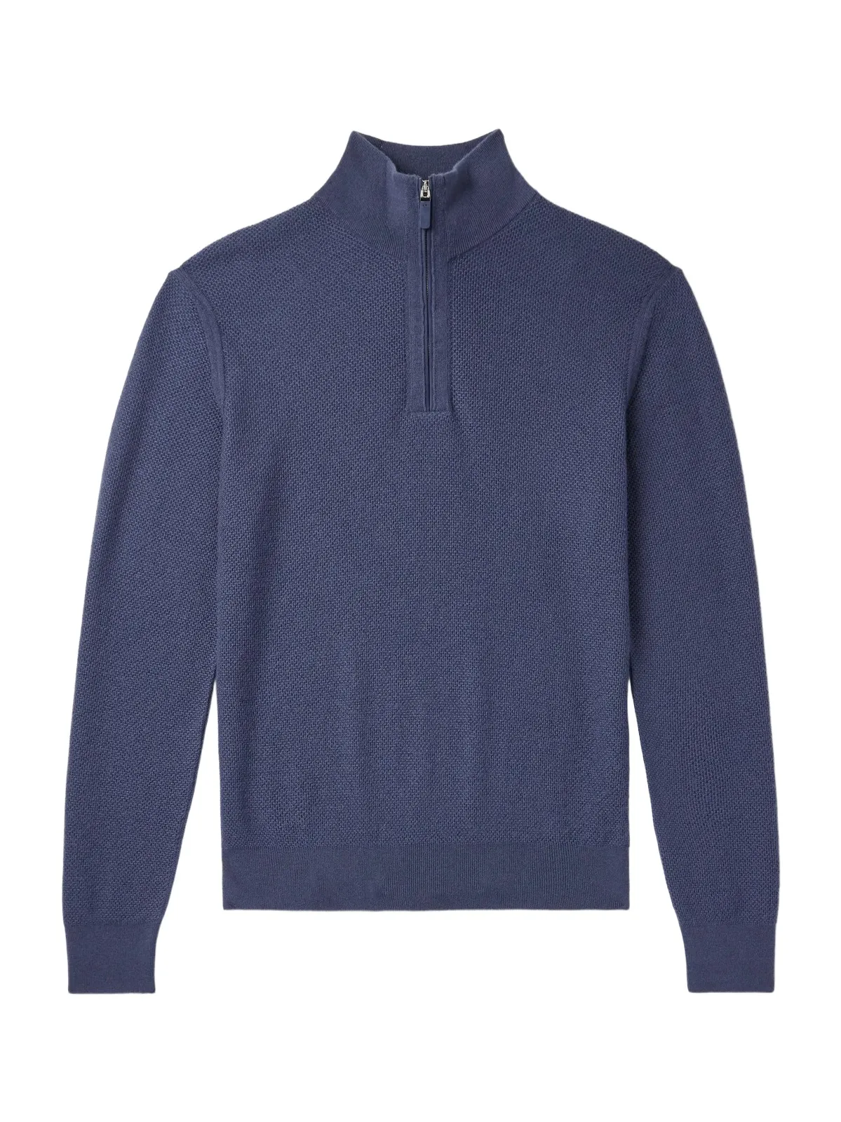 Oasi Leather-Trimmed Cashmere Half-Zip Sweater - Men Oasi Leather-Trimmed Cashmere Half-Zip Sweater - Men