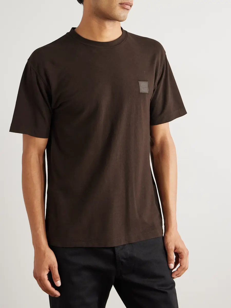 Stone Island GHOST Logo-Appliquéd Cotton-Jersey T-Shirt - Men | Thumbnail 3