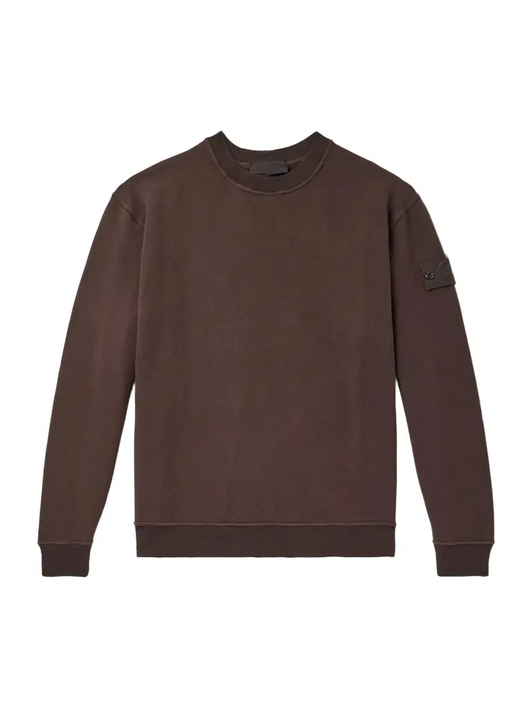 Stone Island Ghost Logo-Appliquéd Organic Cotton-Jersey Sweatshirt - Men