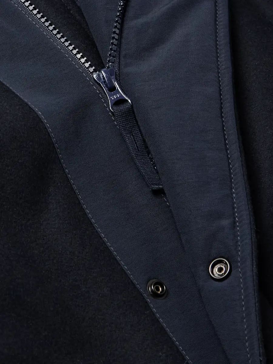 Stone Island GHOST Logo-Appliquéd Padded Virgin Wool-Blend Flannel Hooded Parka - Men | Thumbnail 5
