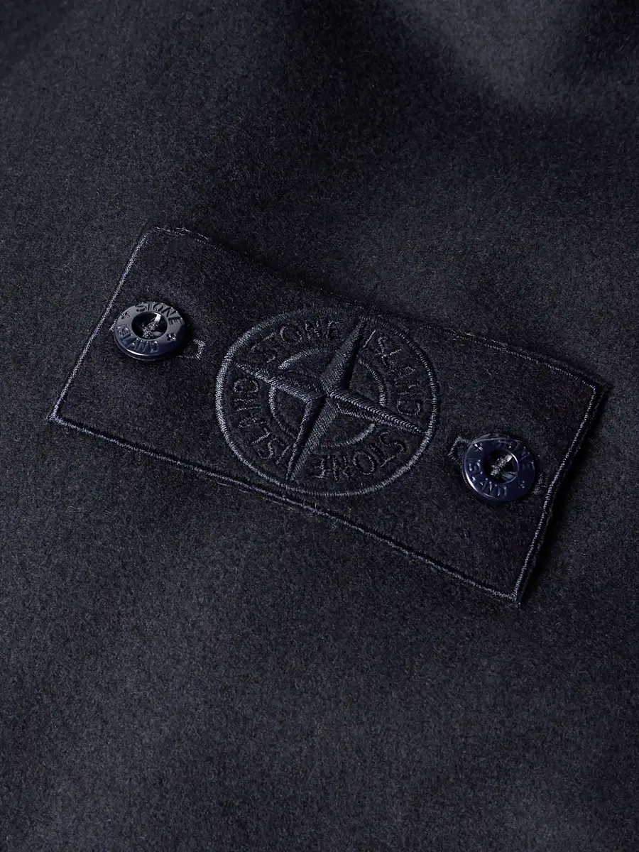 Stone Island GHOST Logo-Appliquéd Padded Virgin Wool-Blend Flannel Hooded Parka - Men | Thumbnail 6