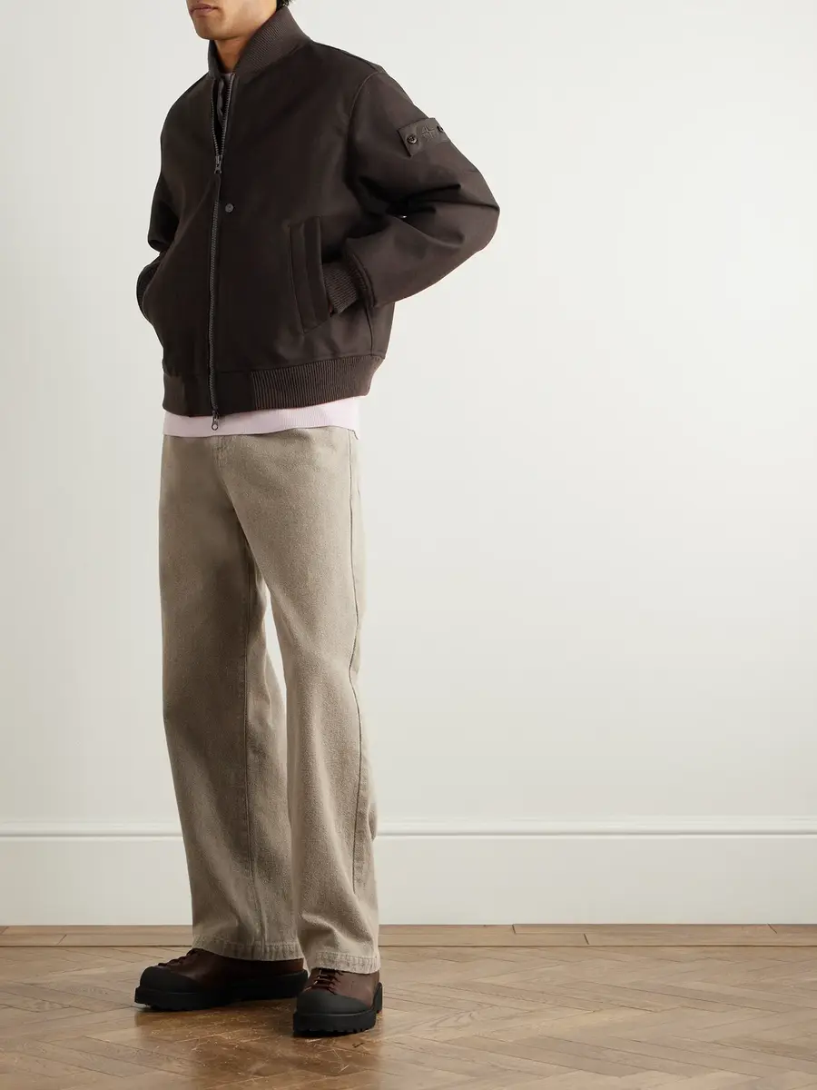 Stone Island Ghost Wool-Blend Flannel Bomber Jacket - Men | Thumbnail 2