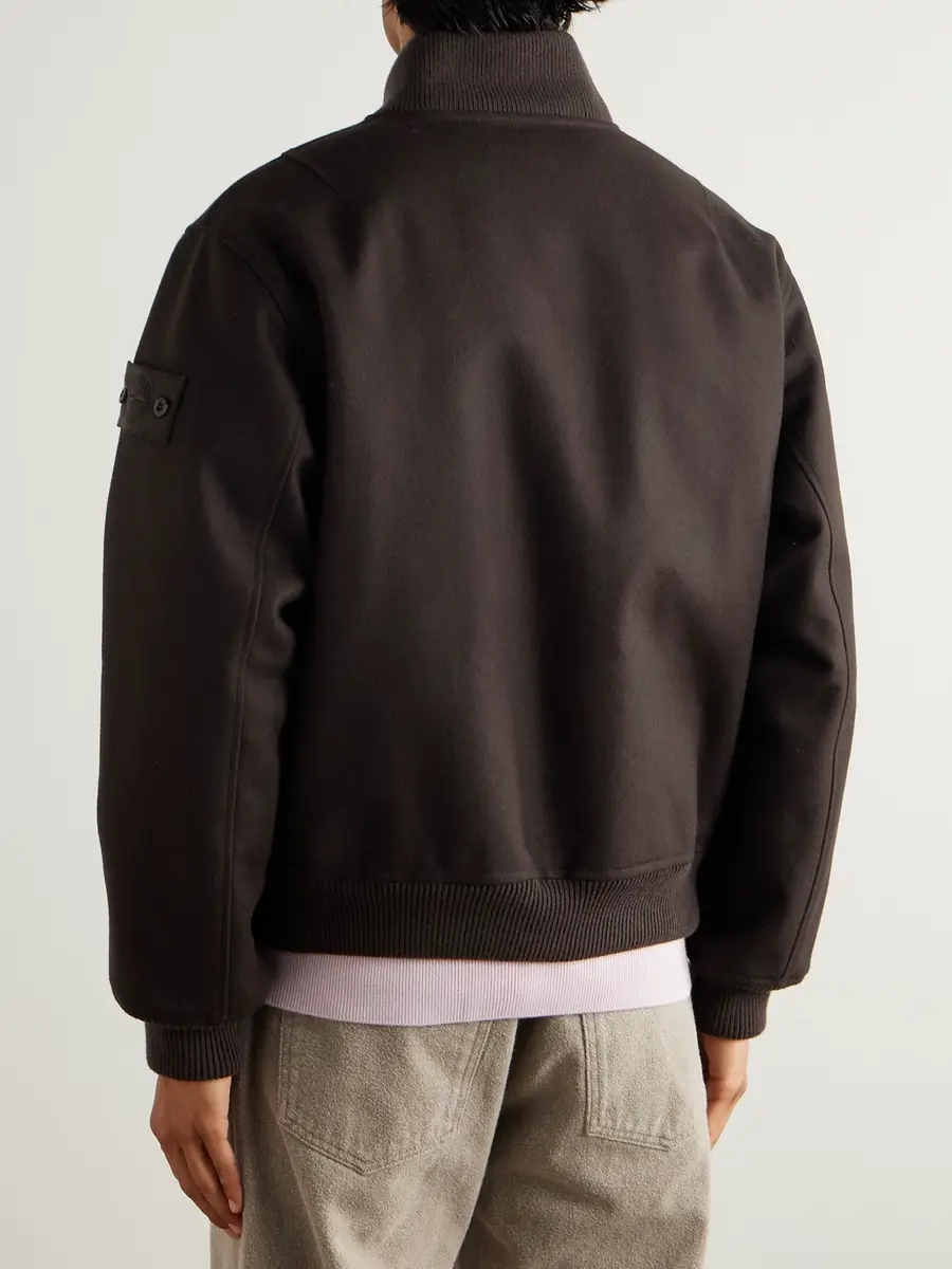 Stone Island Ghost Wool-Blend Flannel Bomber Jacket - Men | Thumbnail 3