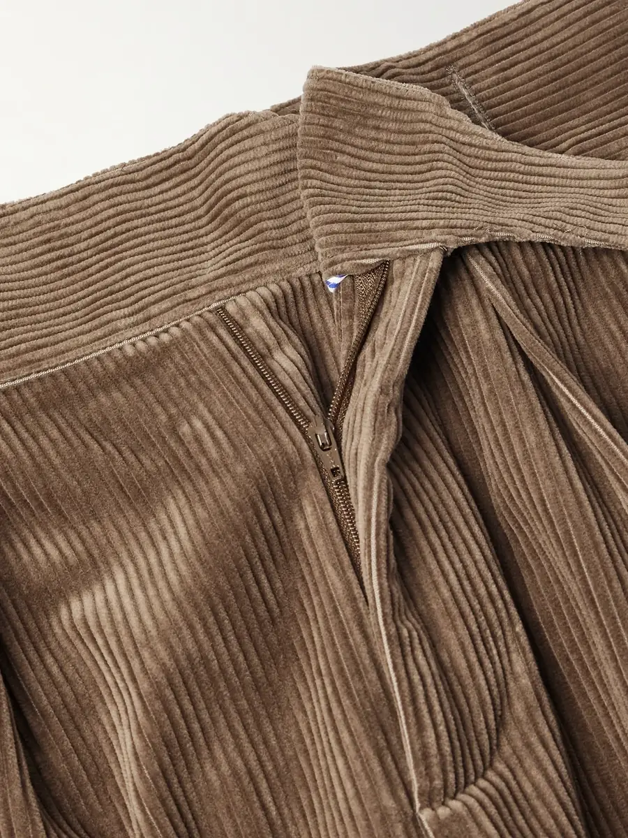 Rubinacci Manny Straight-Leg Pleated Cotton Trousers - Men | Thumbnail 6