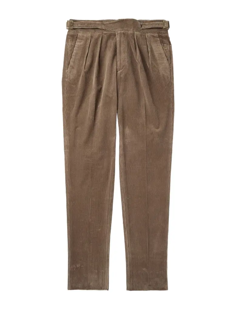 Rubinacci Manny Straight-Leg Pleated Cotton Trousers - Men | Image 1 Rubinacci Manny Straight-Leg Pleated Cotton Trousers - Men | Image 1