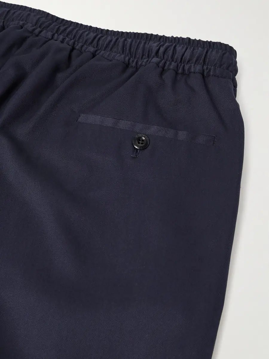 Rubinacci Leisure Straight-Leg Pleated Silk-Twill Trousers - Men | Thumbnail 5