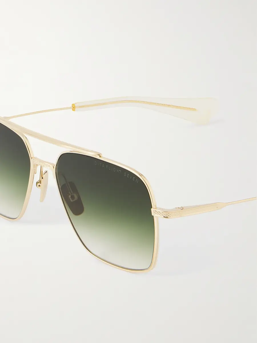 DITA Flight-Seven Double-Bridge Aviator-Style Gold-Tone and Acetate Sunglasses - Men | Thumbnail 3 DITA Flight-Seven Double-Bridge Aviator-Style Gold-Tone and Acetate Sunglasses - Men | Thumbnail 3