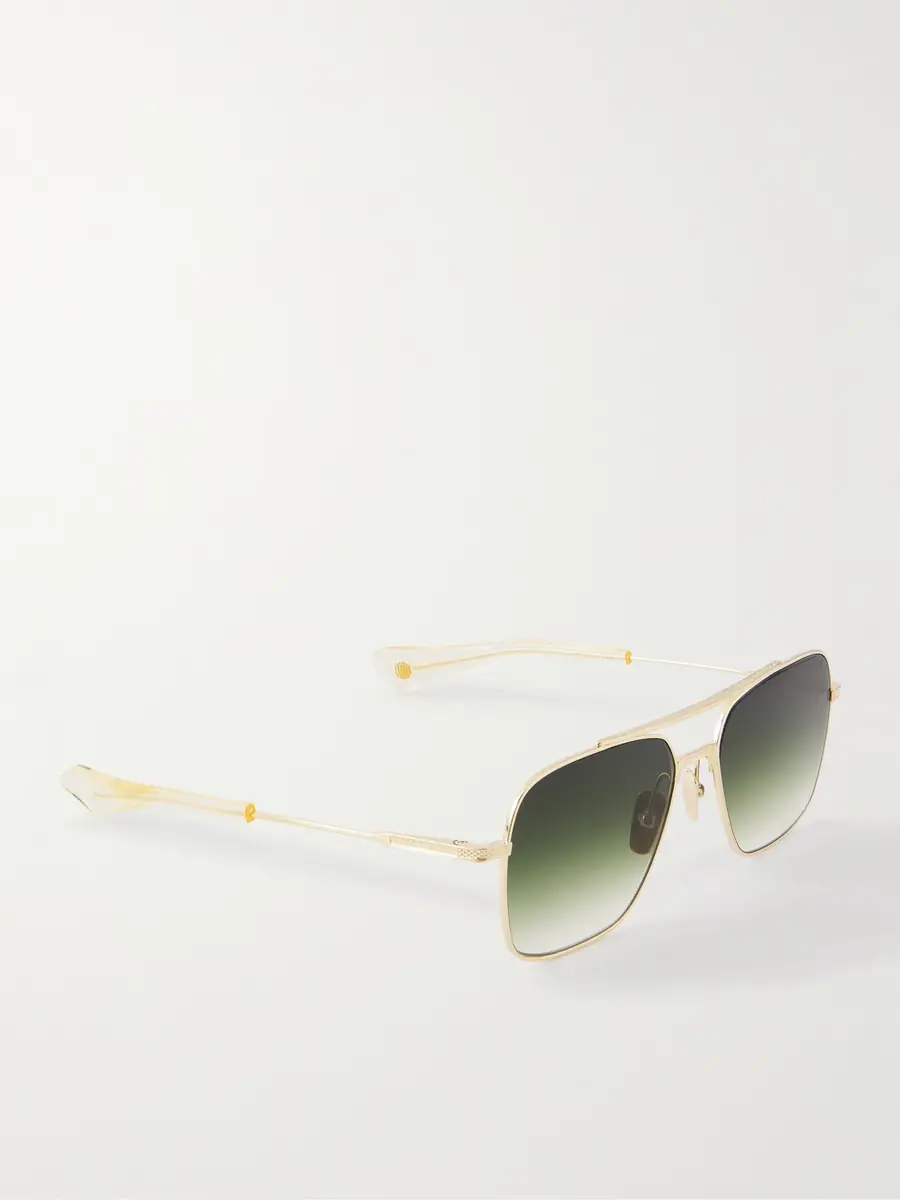 DITA Flight-Seven Double-Bridge Aviator-Style Gold-Tone and Acetate Sunglasses - Men | Thumbnail 4 DITA Flight-Seven Double-Bridge Aviator-Style Gold-Tone and Acetate Sunglasses - Men | Thumbnail 4