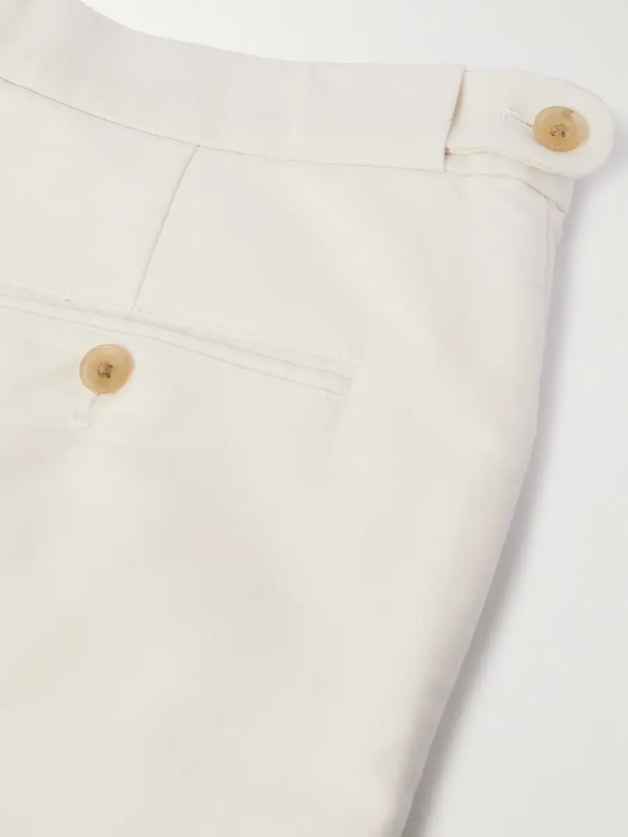 Ralph Lauren Purple Label Slim-Leg Cotton-Moleskin Trousers - Men | Thumbnail 5