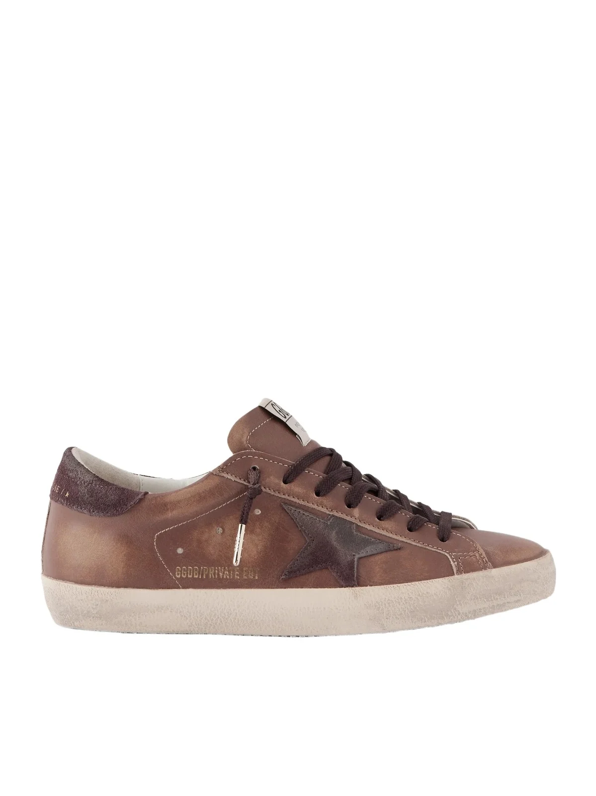 Super-Star Private EDT Distressed Suede-Trimmed Leather Sneakers - Men