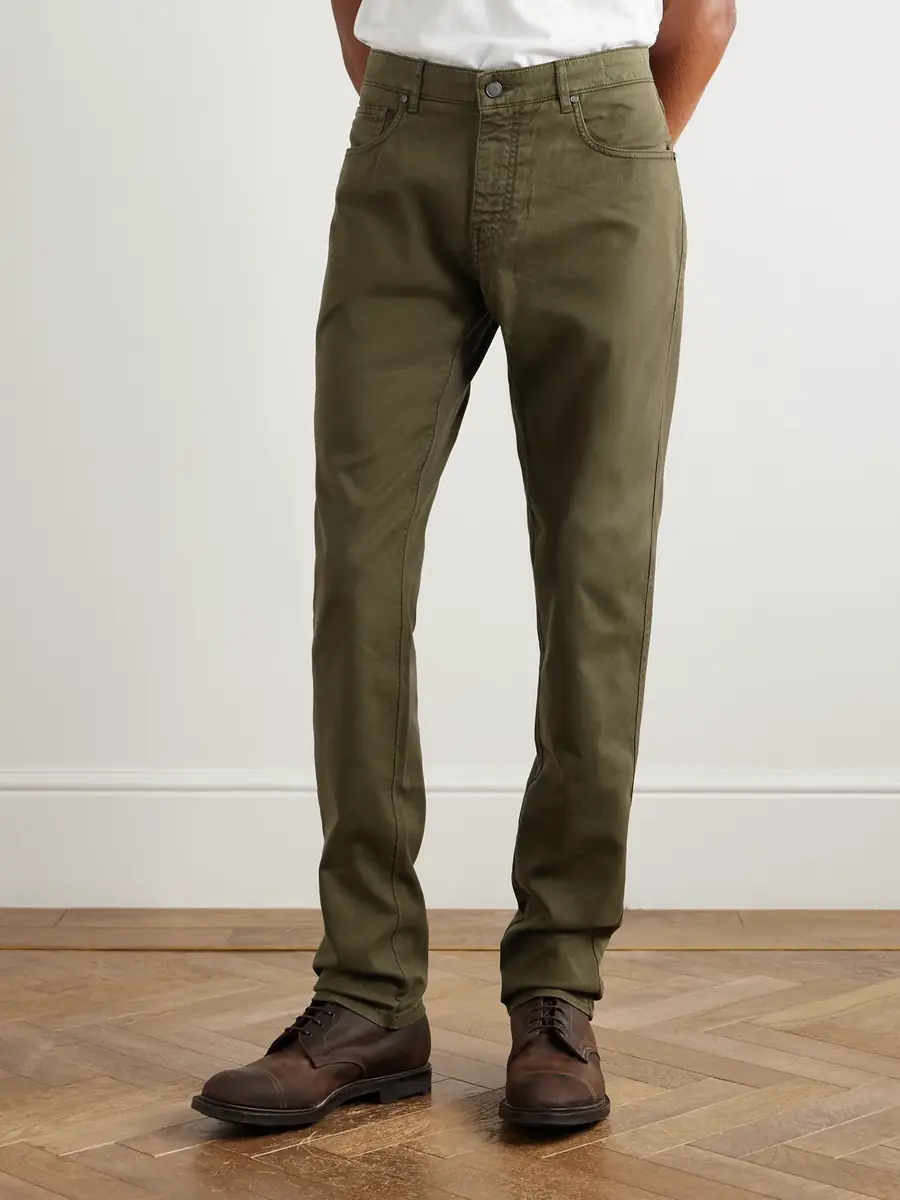 Purdey Slim-Fit Straight-Leg Cotton-Blend Twill Trousers - Men | Thumbnail 3 Purdey Slim-Fit Straight-Leg Cotton-Blend Twill Trousers - Men | Thumbnail 3
