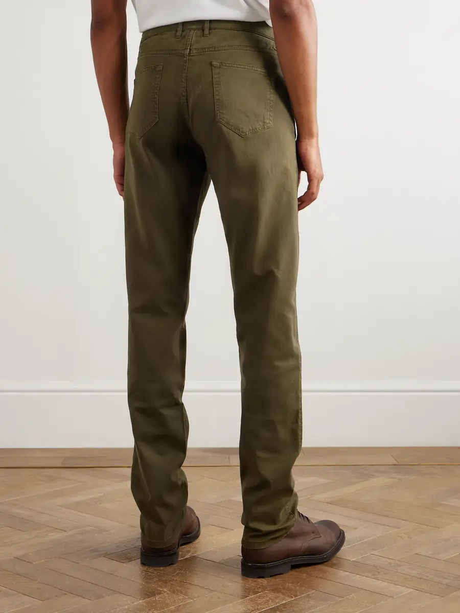 Purdey Slim-Fit Straight-Leg Cotton-Blend Twill Trousers - Men | Thumbnail 7 Purdey Slim-Fit Straight-Leg Cotton-Blend Twill Trousers - Men | Thumbnail 7