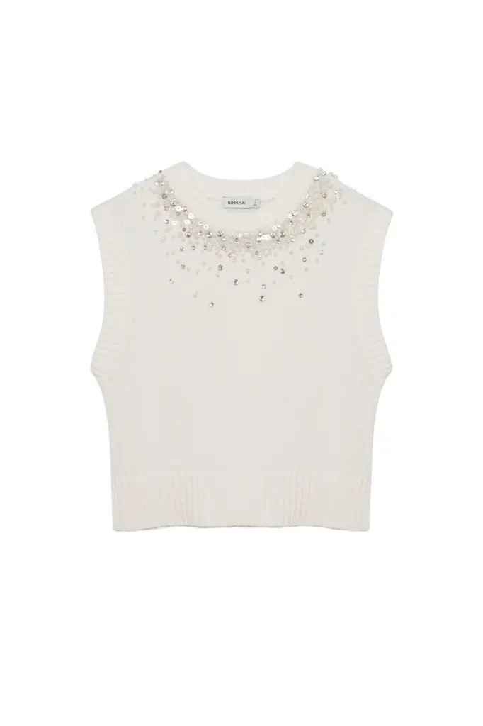 Simkhai Candra Embellished Knit Vest