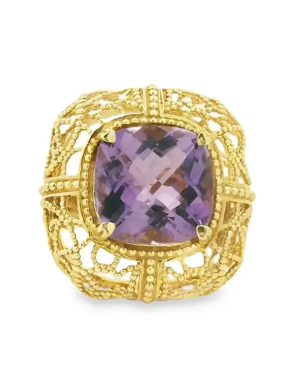 Amethyst Textured Ring