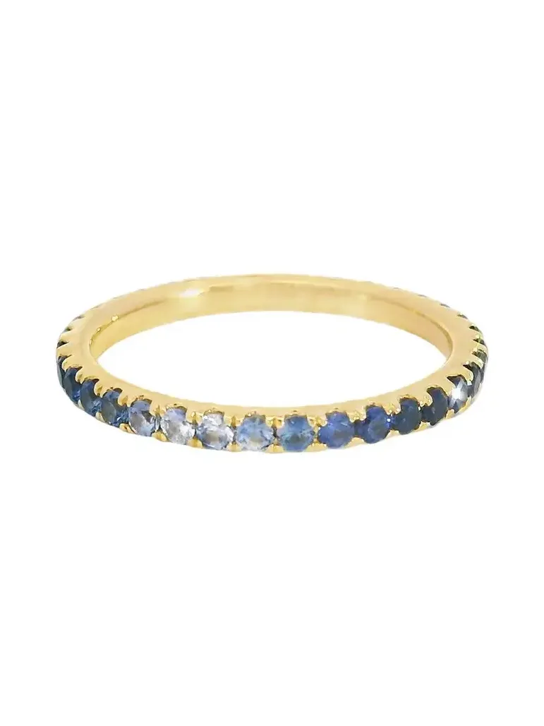 Blue Sapphire Ombre Ring