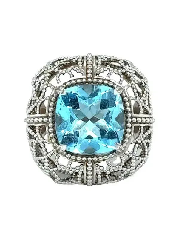 Blue Topaz Textured Ring Blue Topaz Textured Ring