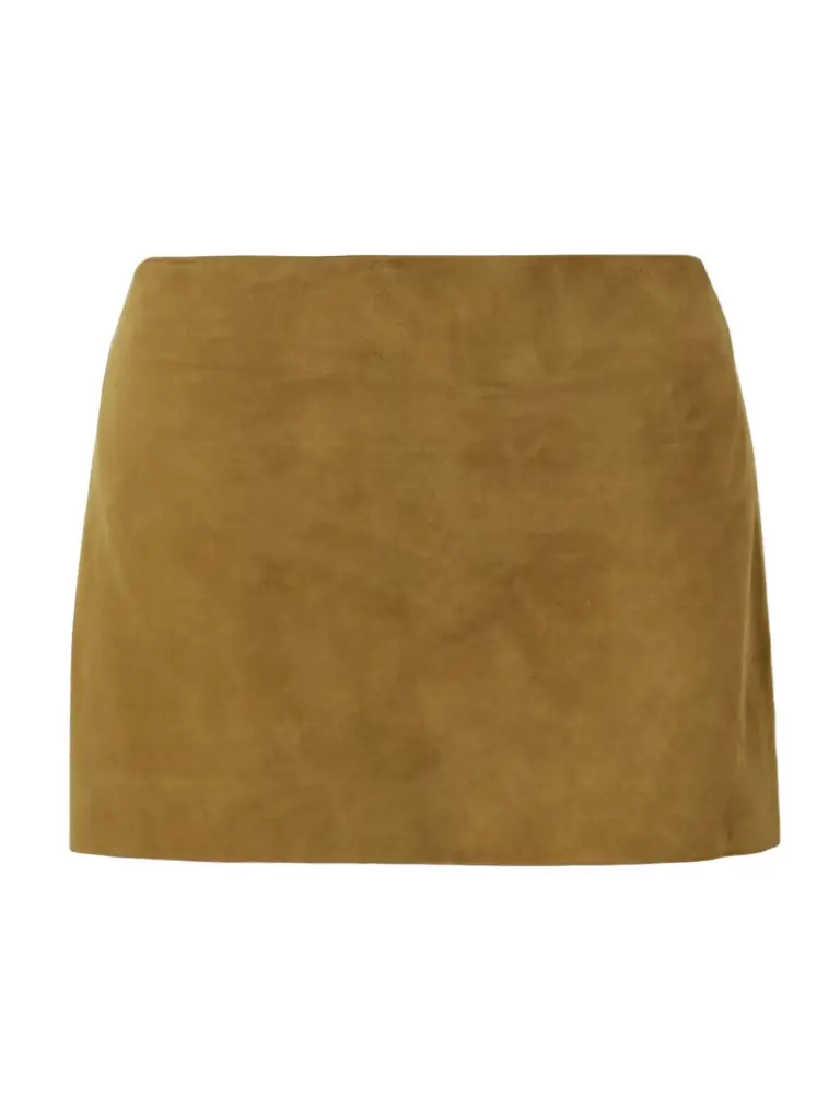 Khaite Jett Suede Mini Skirt | Image 1 Khaite Jett Suede Mini Skirt | Image 1