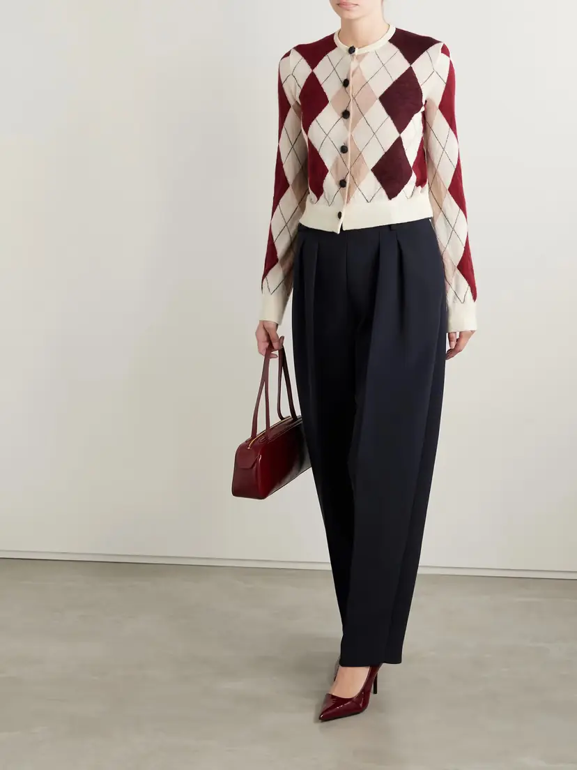 Khaite Dugan Pleated Crepe Tapered Pants | Thumbnail 2