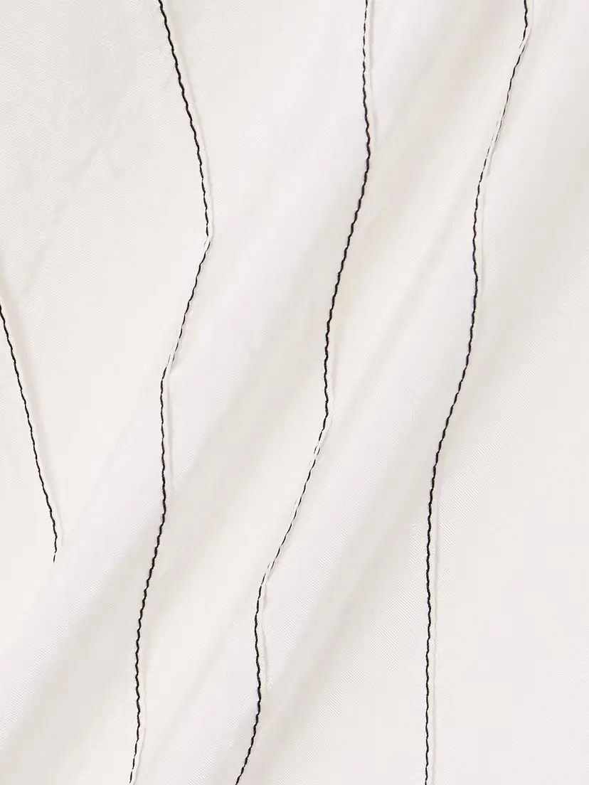 Lanvin Scarf-detailed Embroidered Silk-twill Shirt | Thumbnail 5 Lanvin Scarf-detailed Embroidered Silk-twill Shirt | Thumbnail 5