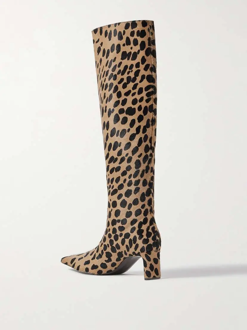 Khaite Ona Leopard-print Calf Hair Knee Boots | Thumbnail 3 Khaite Ona Leopard-print Calf Hair Knee Boots | Thumbnail 3