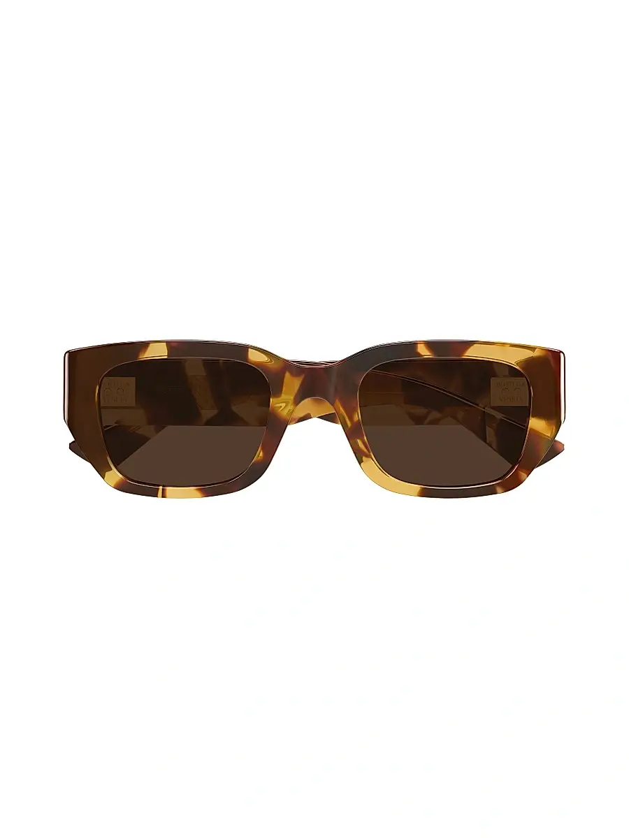 Bottega Veneta Men's Intrecciato Wirecore 51MM Rectangular Sunglasses - Havana Brown | Thumbnail 3 Bottega Veneta Men's Intrecciato Wirecore 51MM Rectangular Sunglasses - Havana Brown | Thumbnail 3
