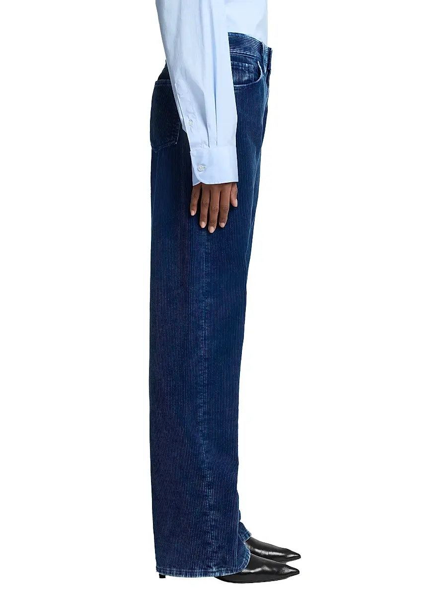 7 For All Mankind Women's Tess Courduroy Straight-Leg Trousers | Thumbnail 4