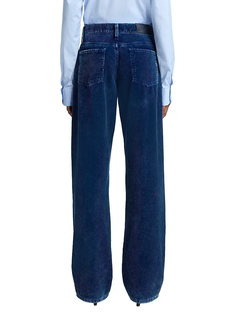 7 For All Mankind Women's Tess Courduroy Straight-Leg Trousers | Thumbnail 5