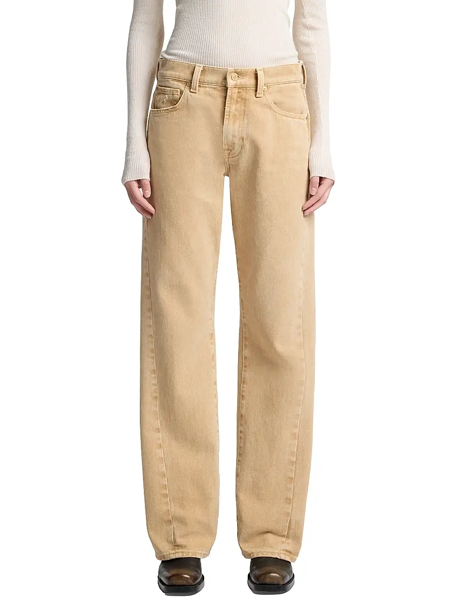 7 For All Mankind Women's Twisted Tess Cotton Trousers | Thumbnail 3