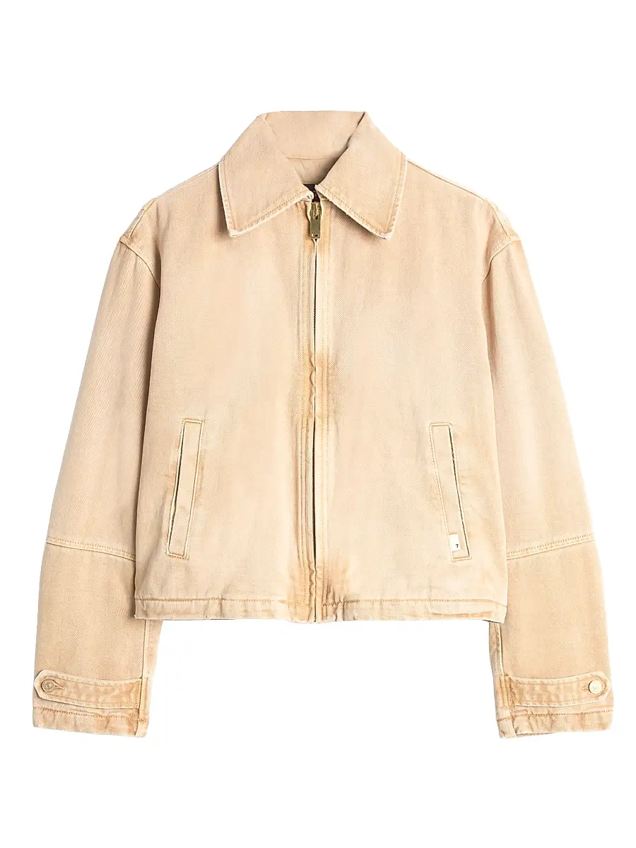 7 For All Mankind Women's Workwear Cotton Jacket - Sandune | Image 1 7 For All Mankind Women's Workwear Cotton Jacket - Sandune | Image 1