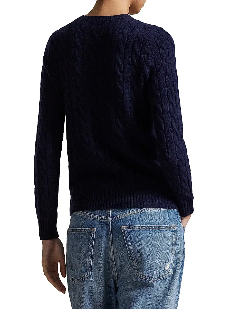 Polo Ralph Lauren Women's Cable-Knit Wool-Cashmere Crewneck Sweater | Thumbnail 6