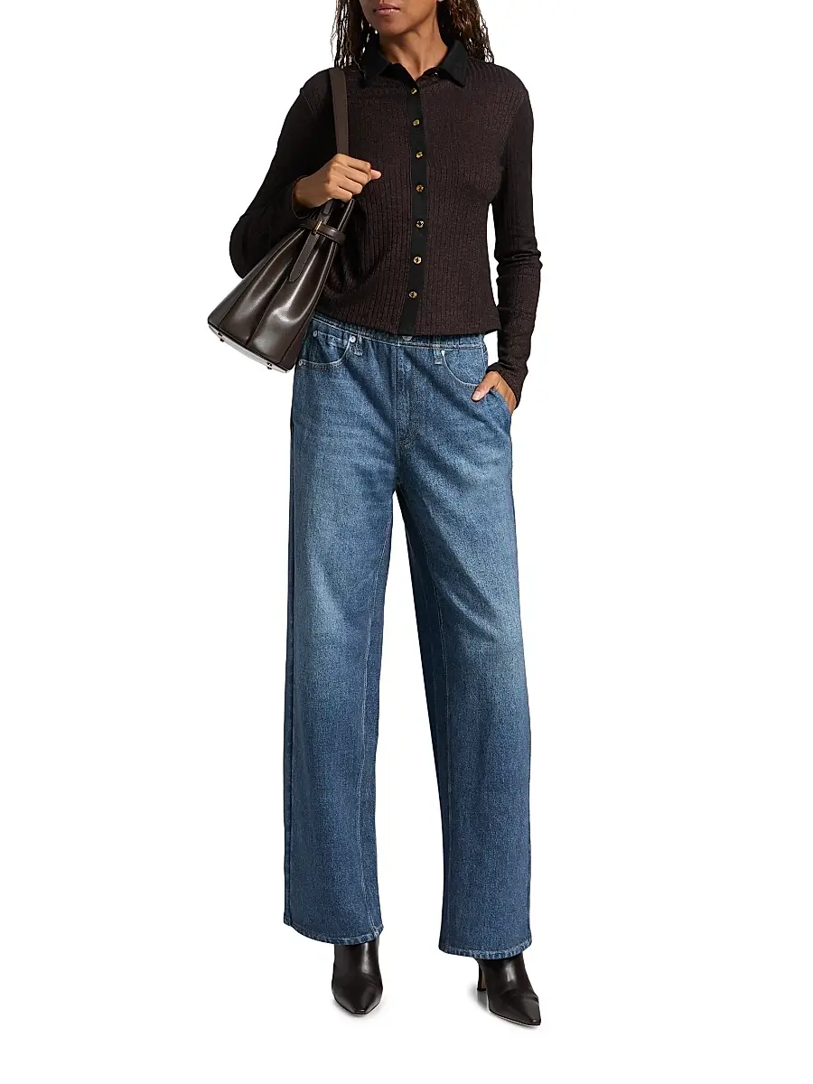 rag & bone Women's rb Miramar Terry Wide-Leg Pants | Thumbnail 2 rag & bone Women's rb Miramar Terry Wide-Leg Pants | Thumbnail 2