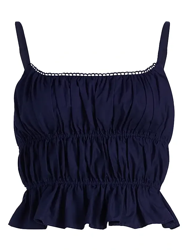 Peixoto Women's Amelia Ruffle Crop Top