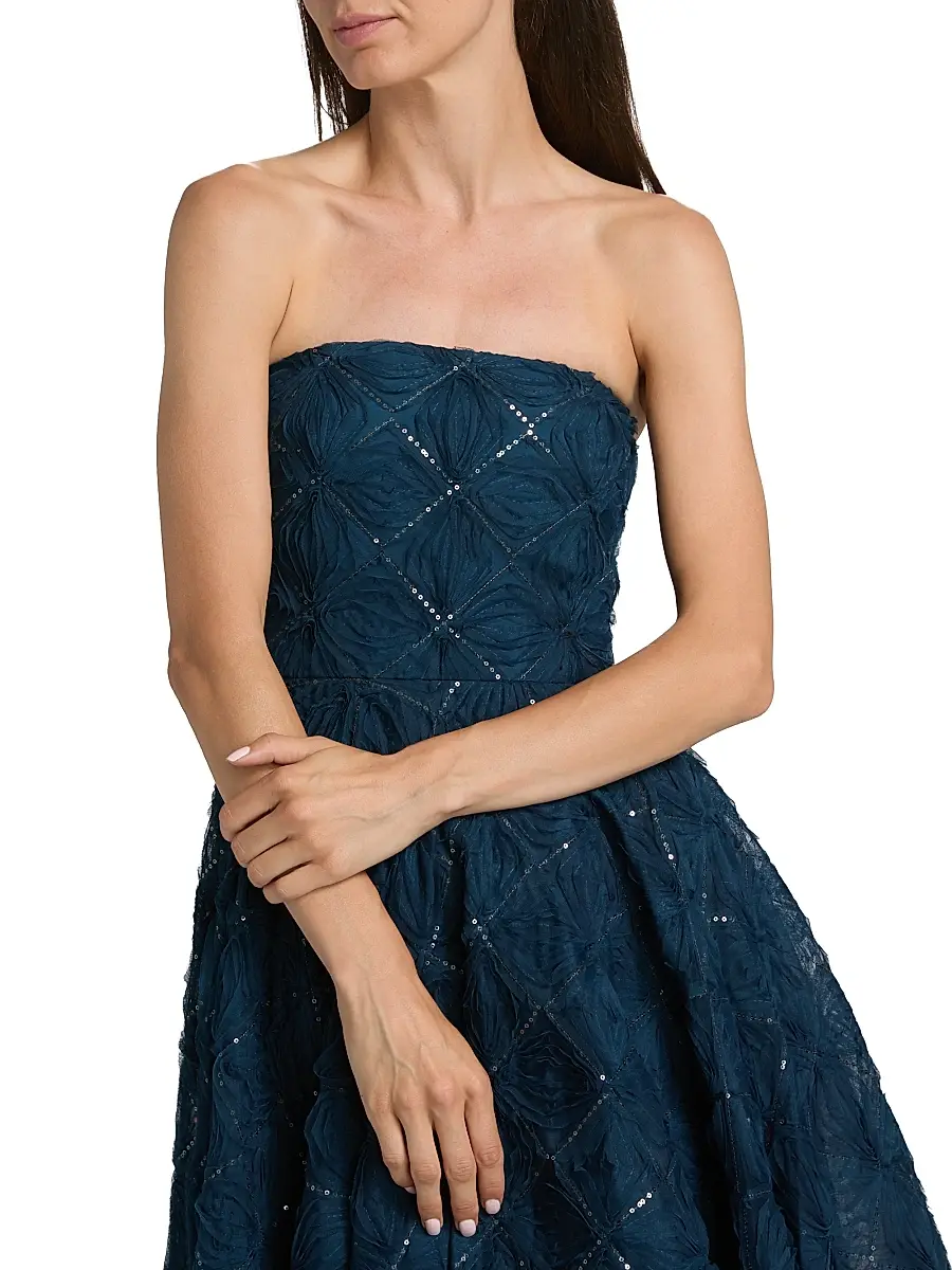 THEIA Women's Anna Strapless Tulle Tea-Length Dress | Thumbnail 6 THEIA Women's Anna Strapless Tulle Tea-Length Dress | Thumbnail 6