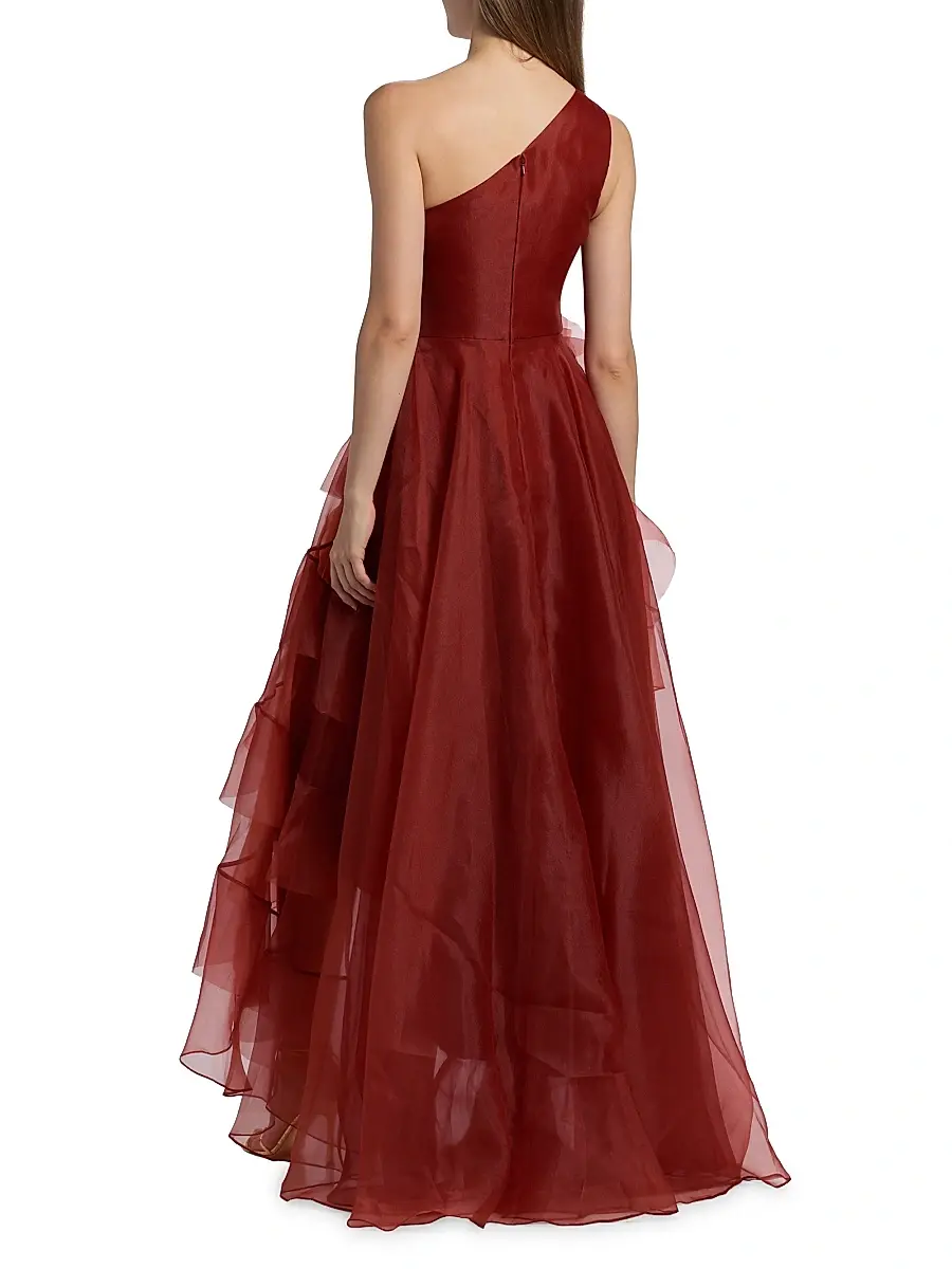 THEIA Women's Daniela Tiered Ruffle High-Low Gown | Thumbnail 5 THEIA Women's Daniela Tiered Ruffle High-Low Gown | Thumbnail 5