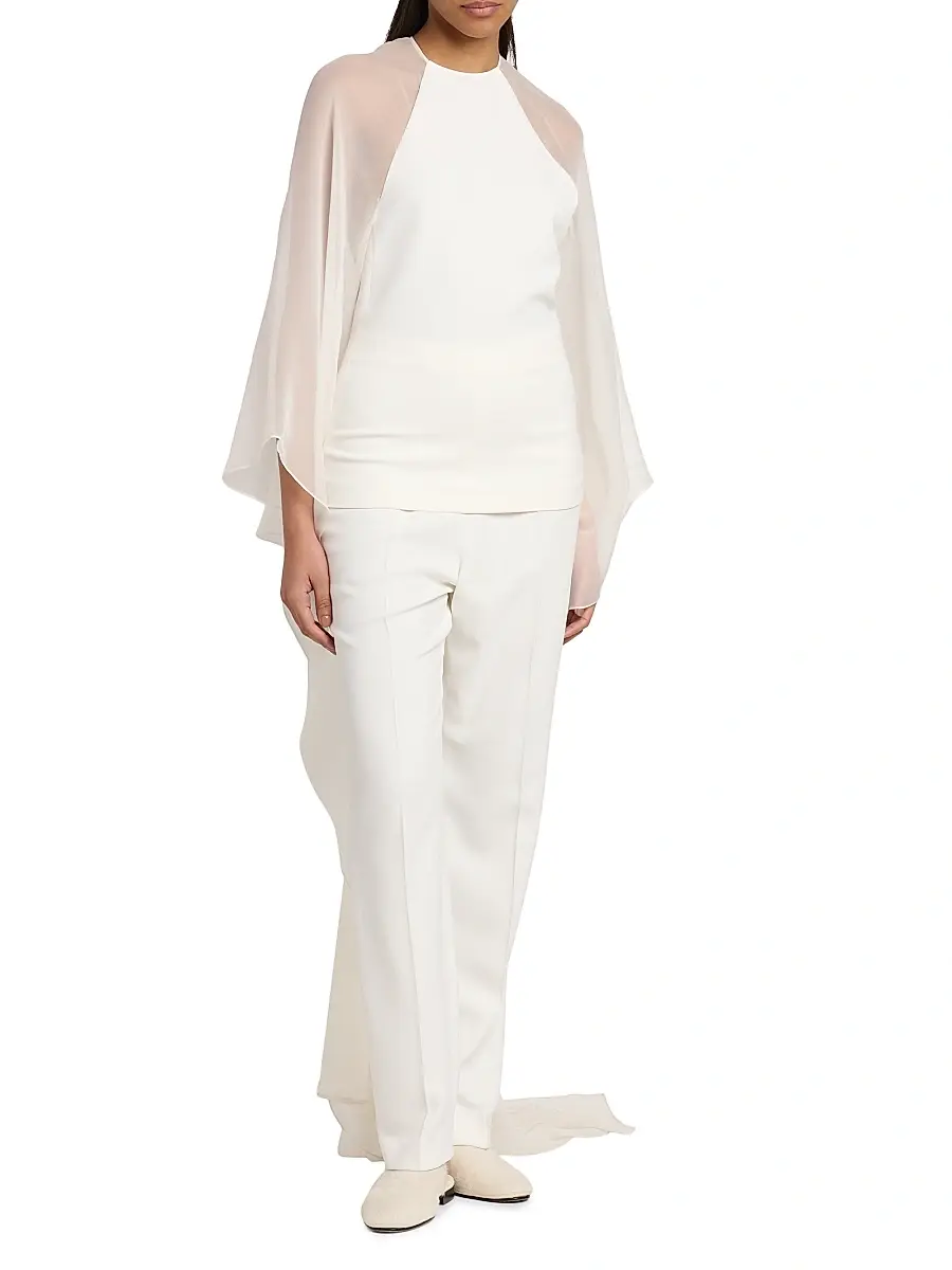 Alberta Ferretti Women's Semi Sheer Longline Blouse | Thumbnail 3