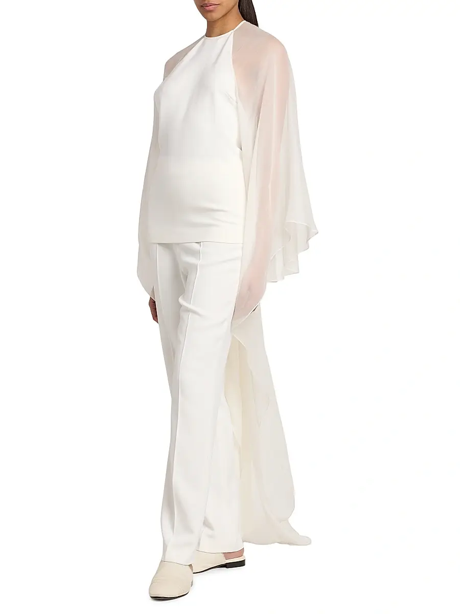 Alberta Ferretti Women's Semi Sheer Longline Blouse | Thumbnail 4