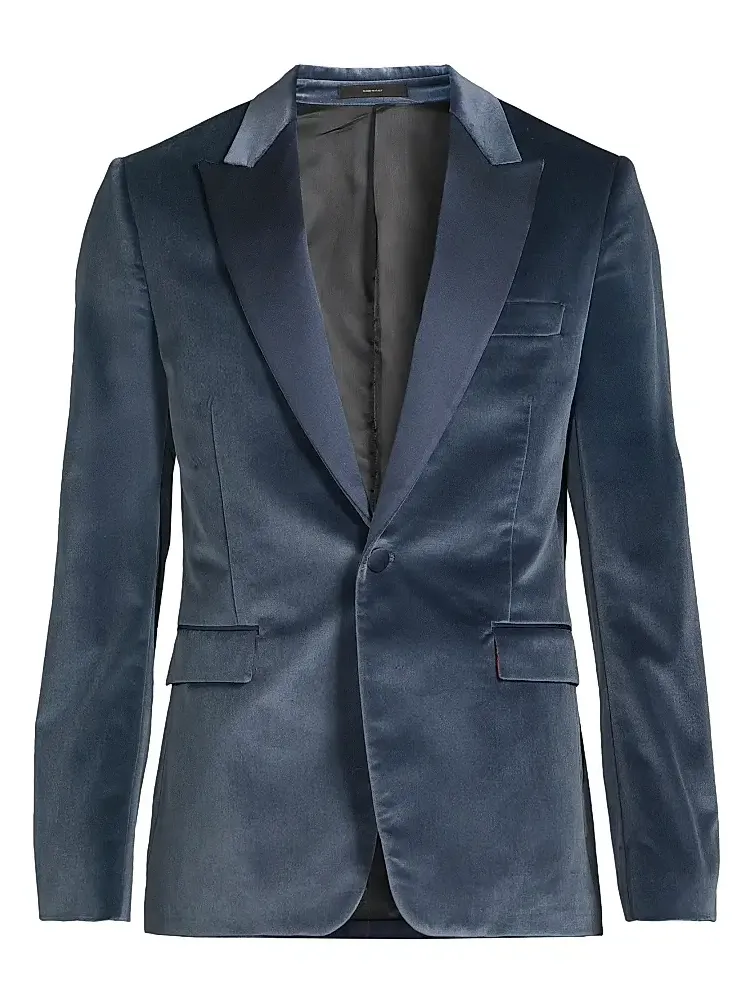 Men's Velvet One-Button Jacket Men's Velvet One-Button Jacket