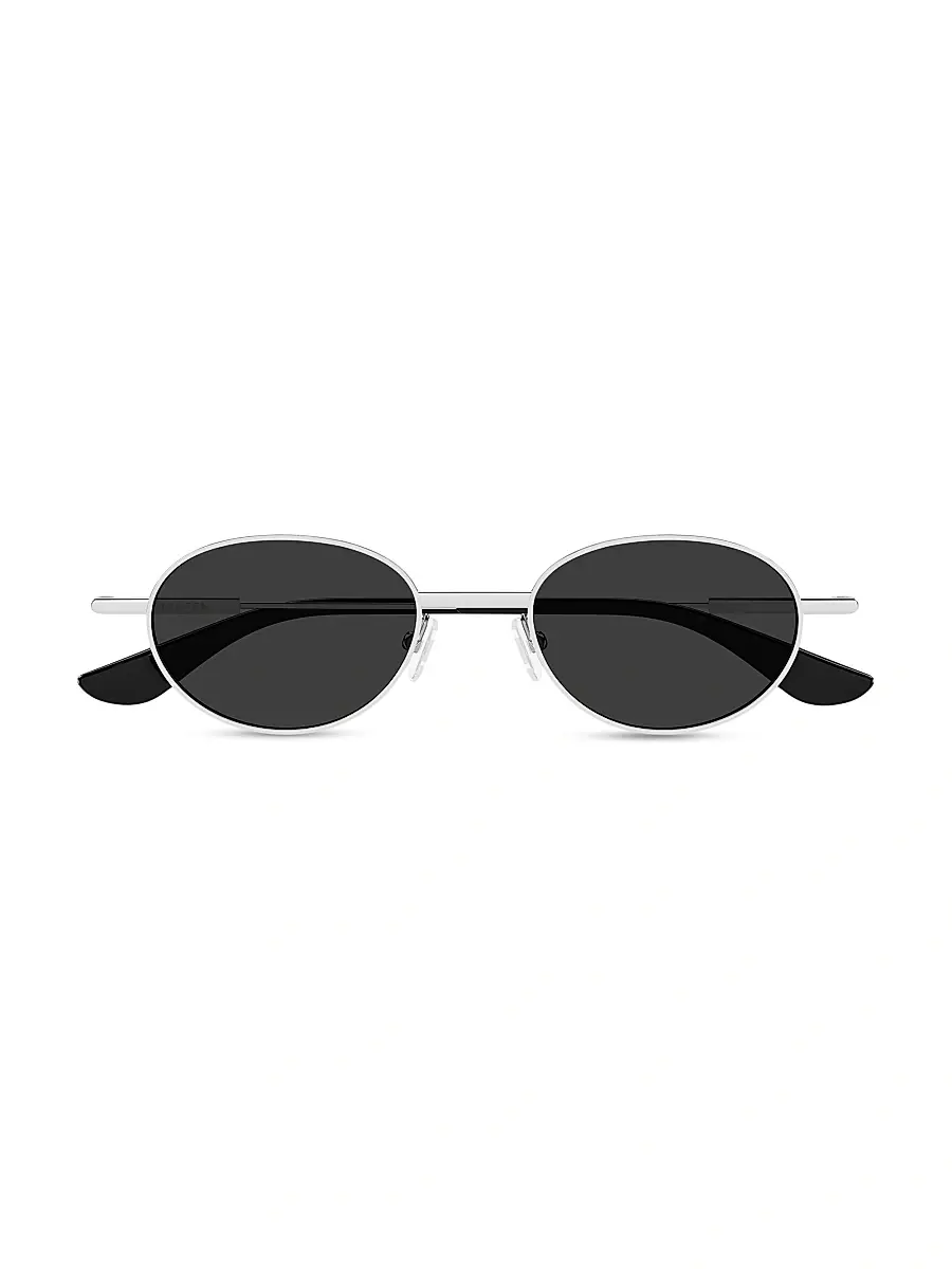 Alexander McQueen Men's Metal T-Bar 50MM Oval Sunglasses | Thumbnail 4 Alexander McQueen Men's Metal T-Bar 50MM Oval Sunglasses | Thumbnail 4