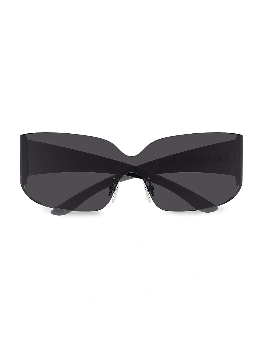 Balenciaga Men's Mono Mask 99MM Rectangular Sunglasses - Grey | Thumbnail 3 Balenciaga Men's Mono Mask 99MM Rectangular Sunglasses - Grey | Thumbnail 3