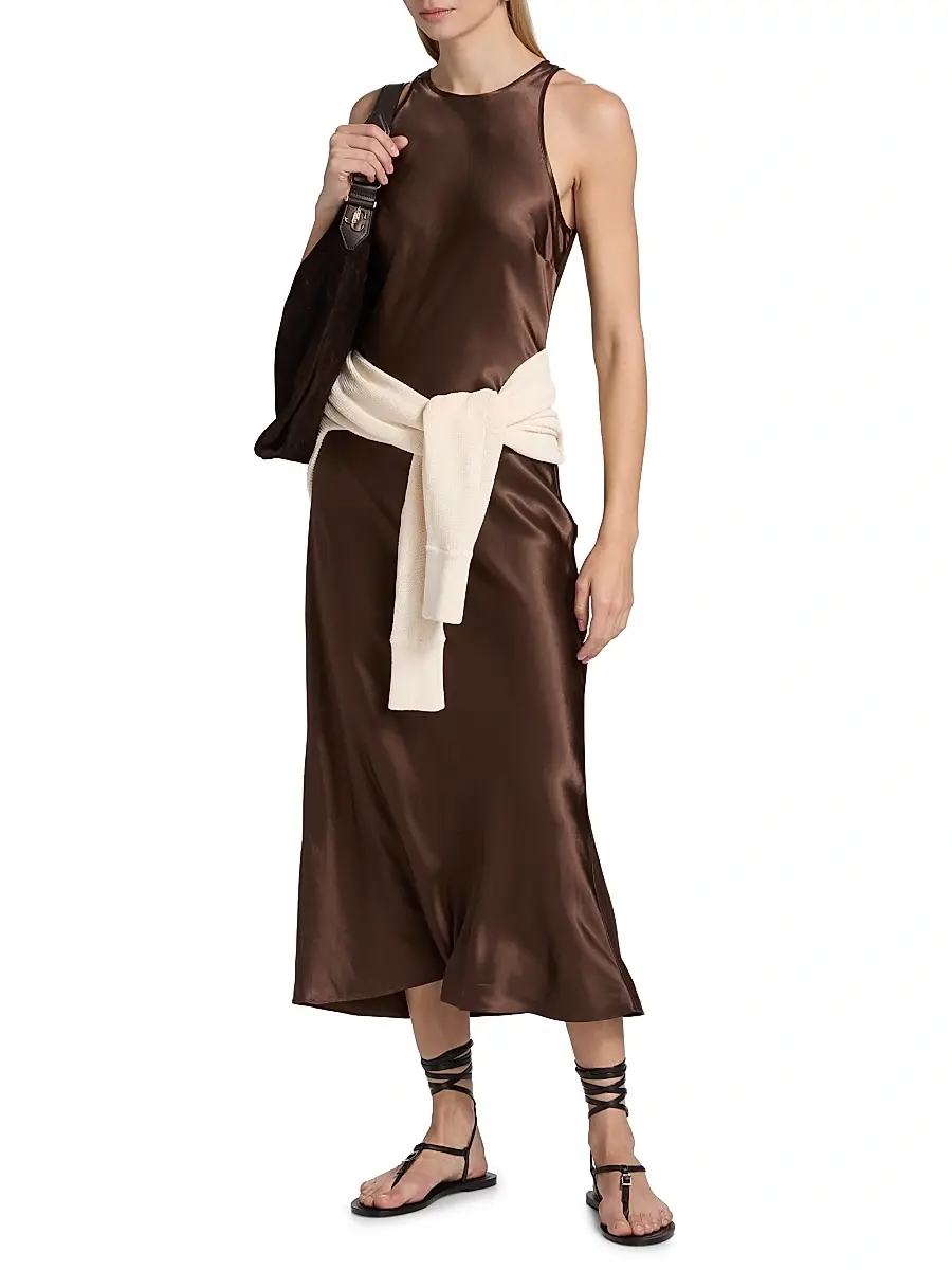 RAILS Women's Solene Satin Sleeveless Midi-Dress | Thumbnail 3 RAILS Women's Solene Satin Sleeveless Midi-Dress | Thumbnail 3
