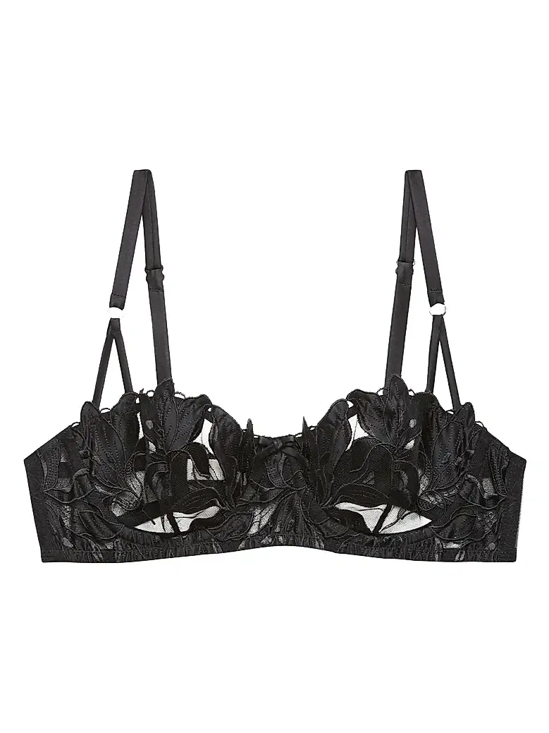 Women's Lily Embroidered Mesh Balconette Bra Women's Lily Embroidered Mesh Balconette Bra