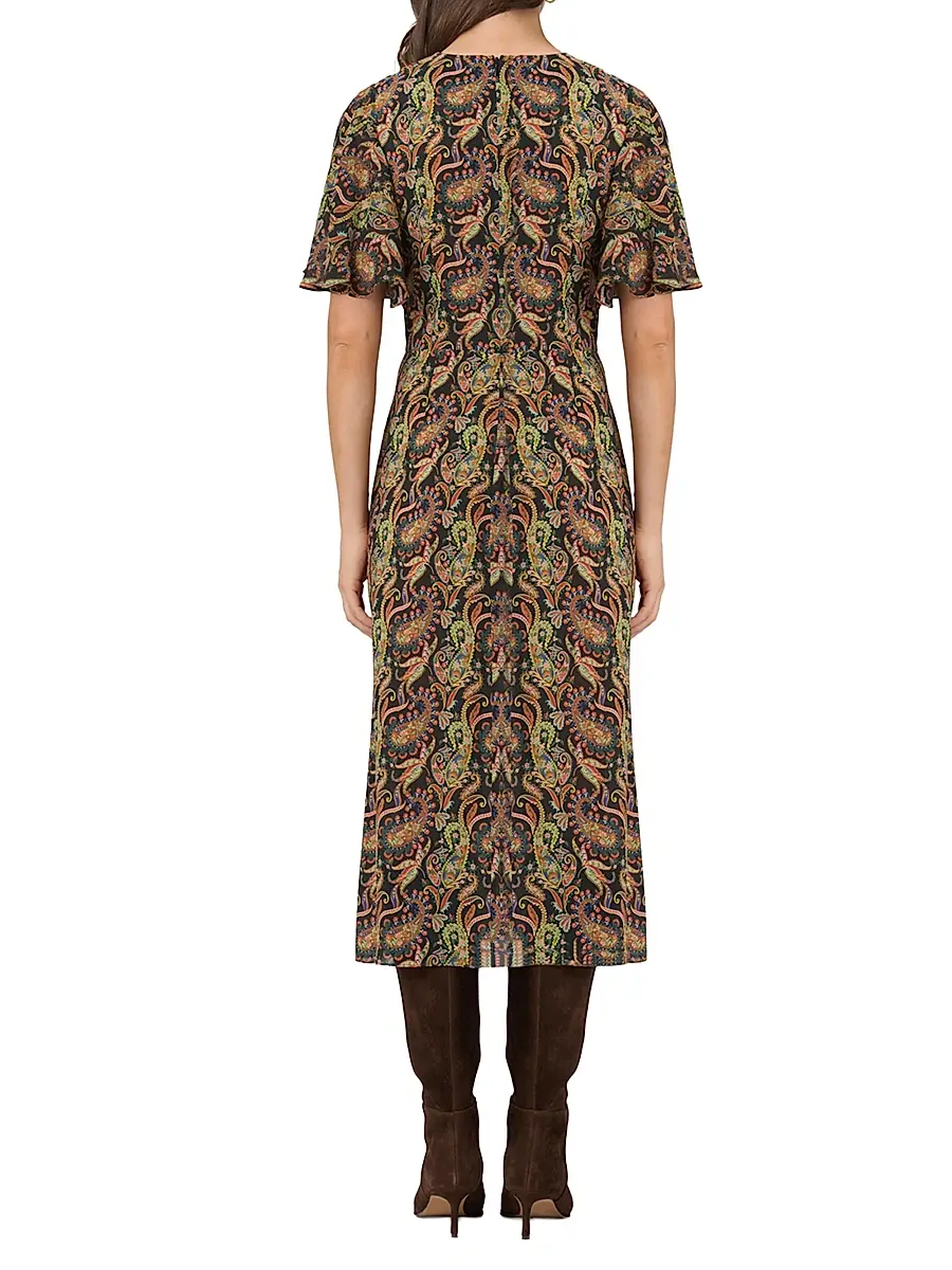 Shoshanna Women's Drew Paisley Cocktail Dress | Thumbnail 3 Shoshanna Women's Drew Paisley Cocktail Dress | Thumbnail 3