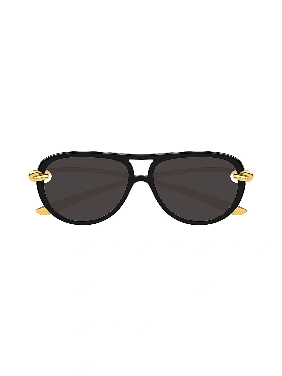 Bottega Veneta Women's Knot 58MM Aviator Sunglasses | Thumbnail 2