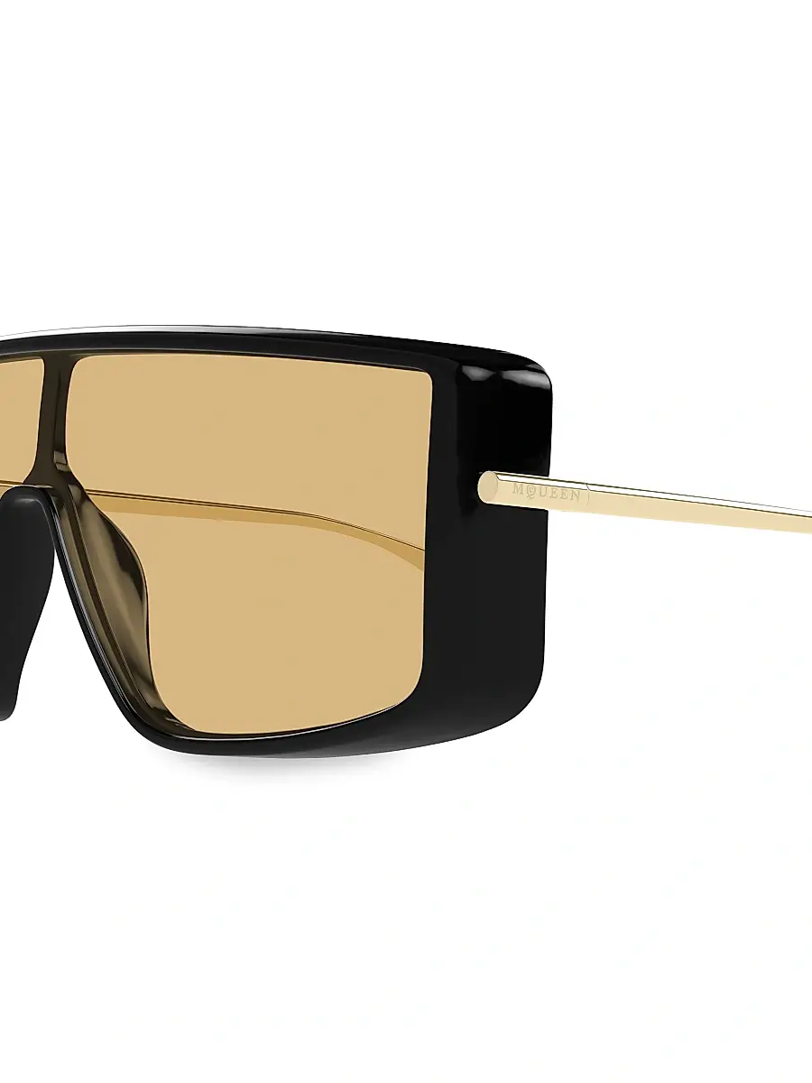 Alexander McQueen Women's T-Bar Visor 99MM Rectangular Sunglasses | Thumbnail 4 Alexander McQueen Women's T-Bar Visor 99MM Rectangular Sunglasses | Thumbnail 4