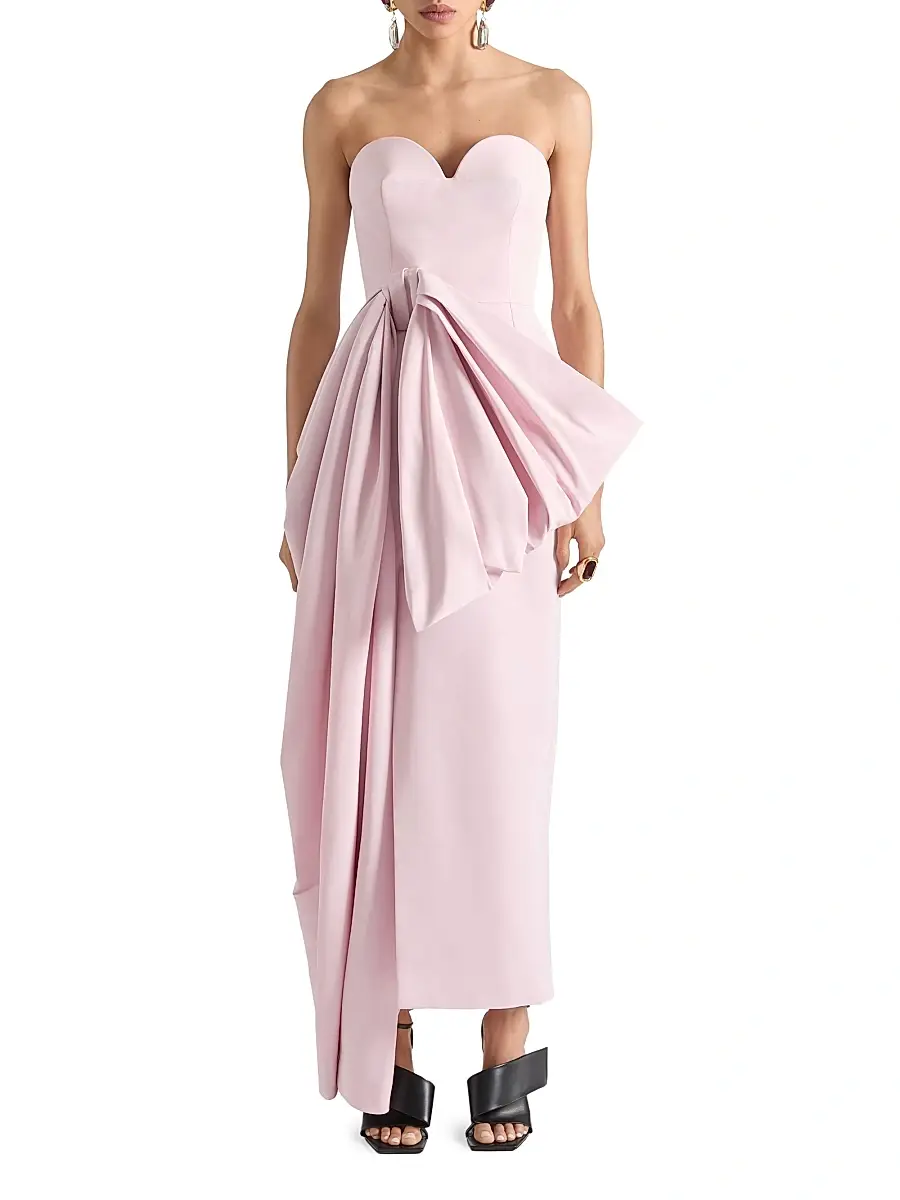 Givenchy Women's Strapless Evening Dress in Satin With Bow - Light Pink | Thumbnail 2 Givenchy Women's Strapless Evening Dress in Satin With Bow - Light Pink | Thumbnail 2
