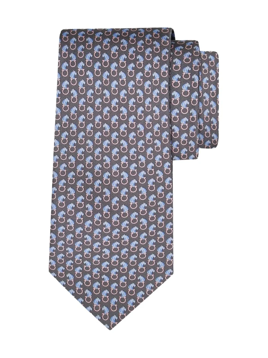 Ferragamo Men's Ambra Animal-Print Silk Tie