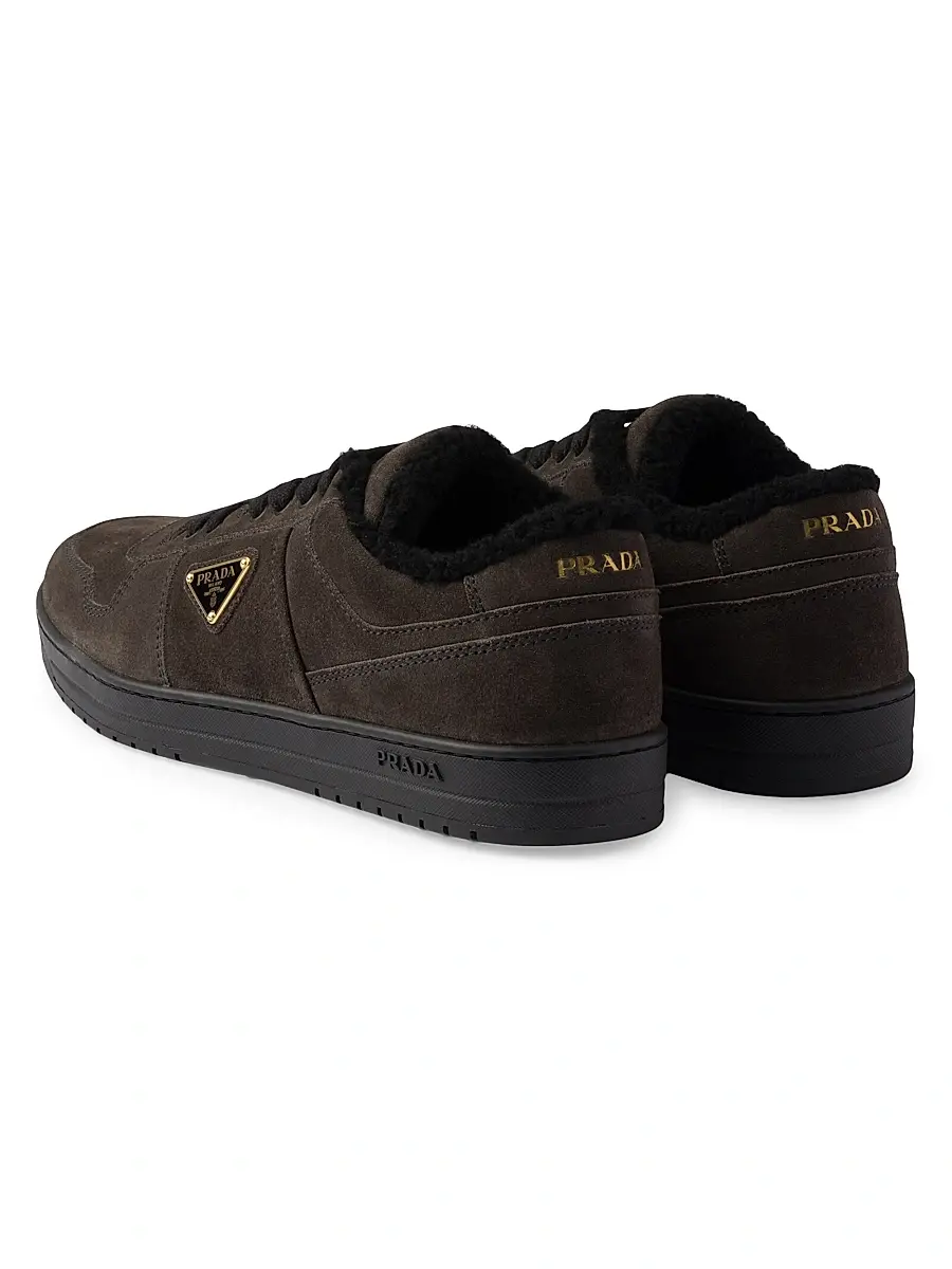 Prada Men's Downtown Suede Sneakers - Dark Brown | Thumbnail 3 Prada Men's Downtown Suede Sneakers - Dark Brown | Thumbnail 3