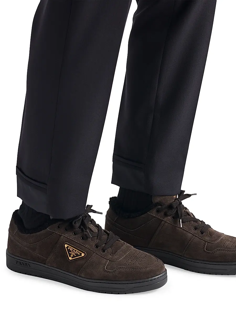 Prada Men's Downtown Suede Sneakers - Dark Brown | Thumbnail 5 Prada Men's Downtown Suede Sneakers - Dark Brown | Thumbnail 5